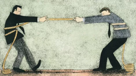Business tug of war
