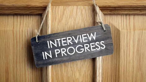 Interview sign