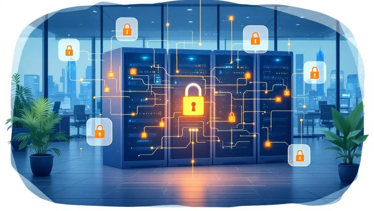 Secure server room firewall network cables multifactor auth taiwan architecture