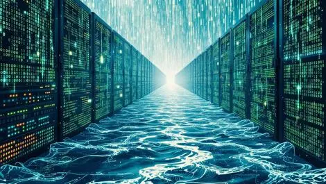 Apac city digital network server farm under massive cyber attack storm binary code