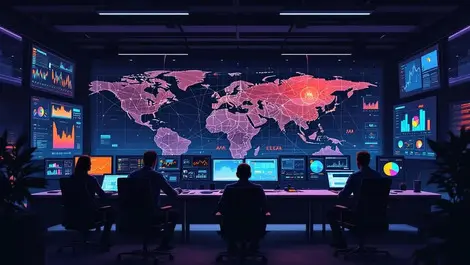 Global financial crime monitoring control room apac emea latam
